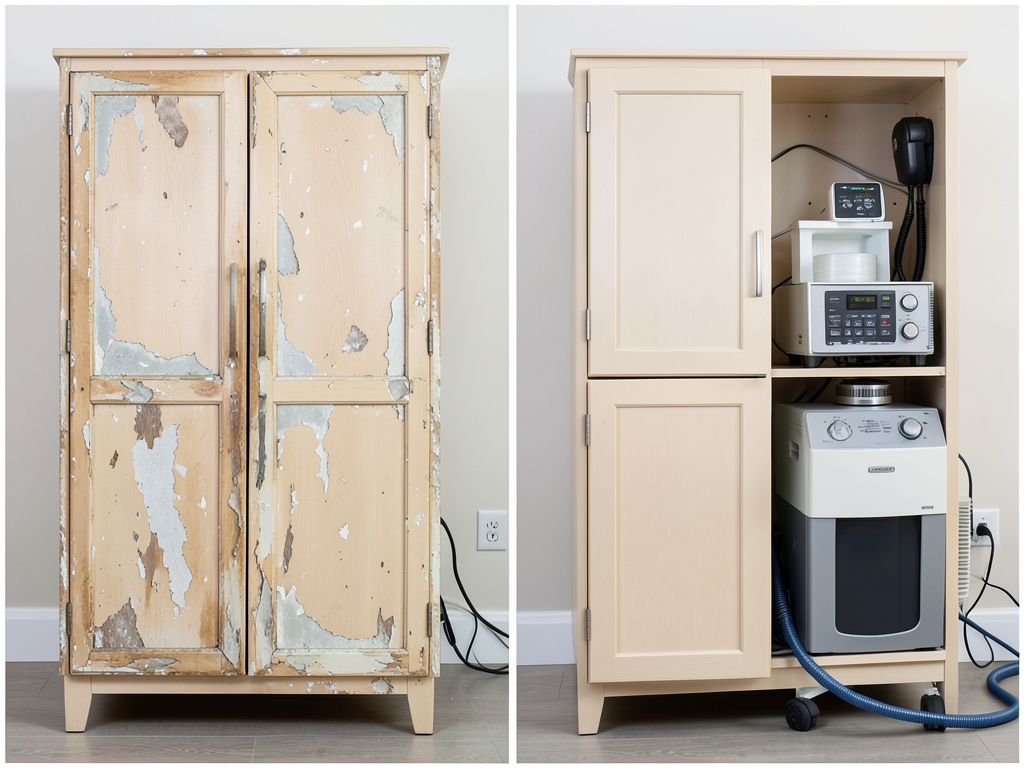 Deciding Between Saving or Replacing Water Damaged Kitchen Cabinets in Piper Glen