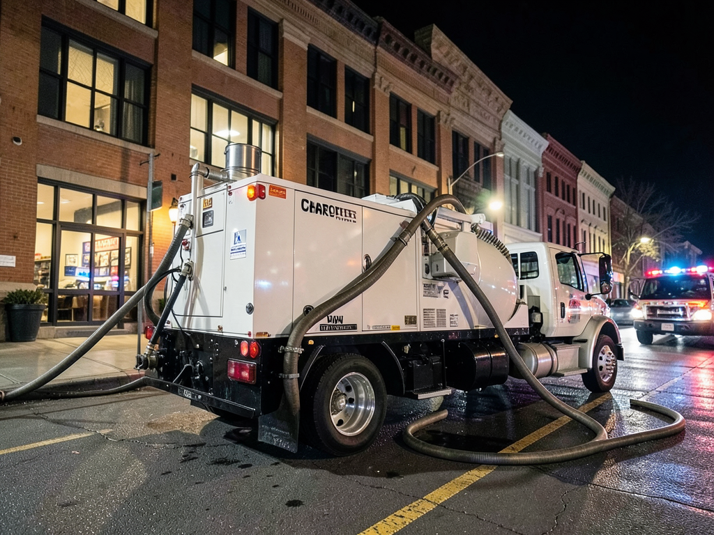 Emergency sewage backup cleanup for businesses in
